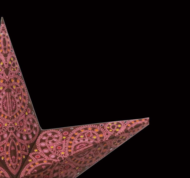 Baby Dunhill Red - Foldable glowing Paperstar with 5 points, 40 cm